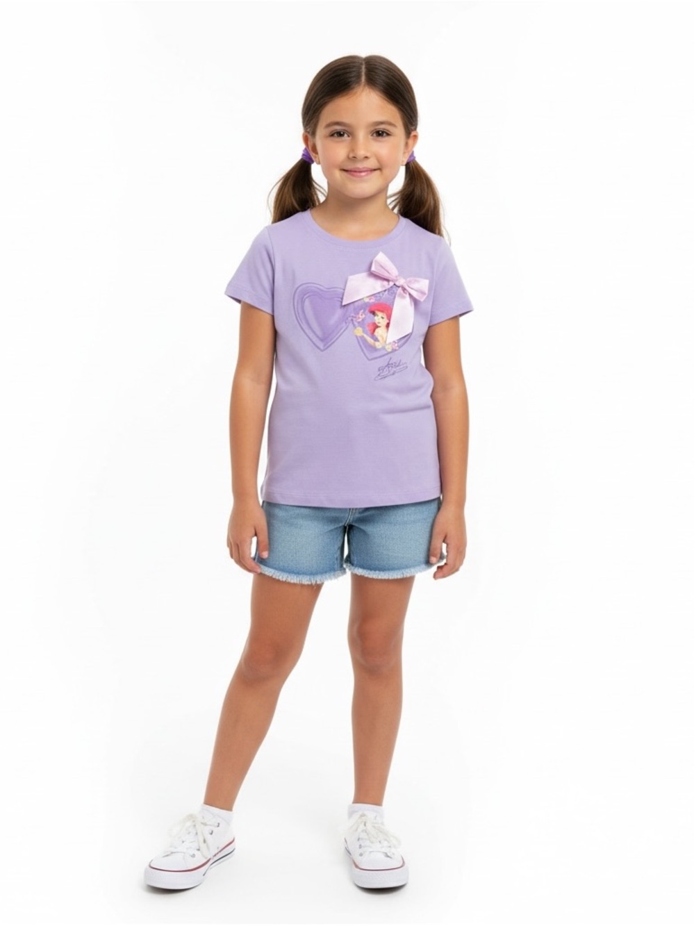 Disney Princess Ariel Girls Purple‎ Graphic Tee Size Medium 7/8 NWOT